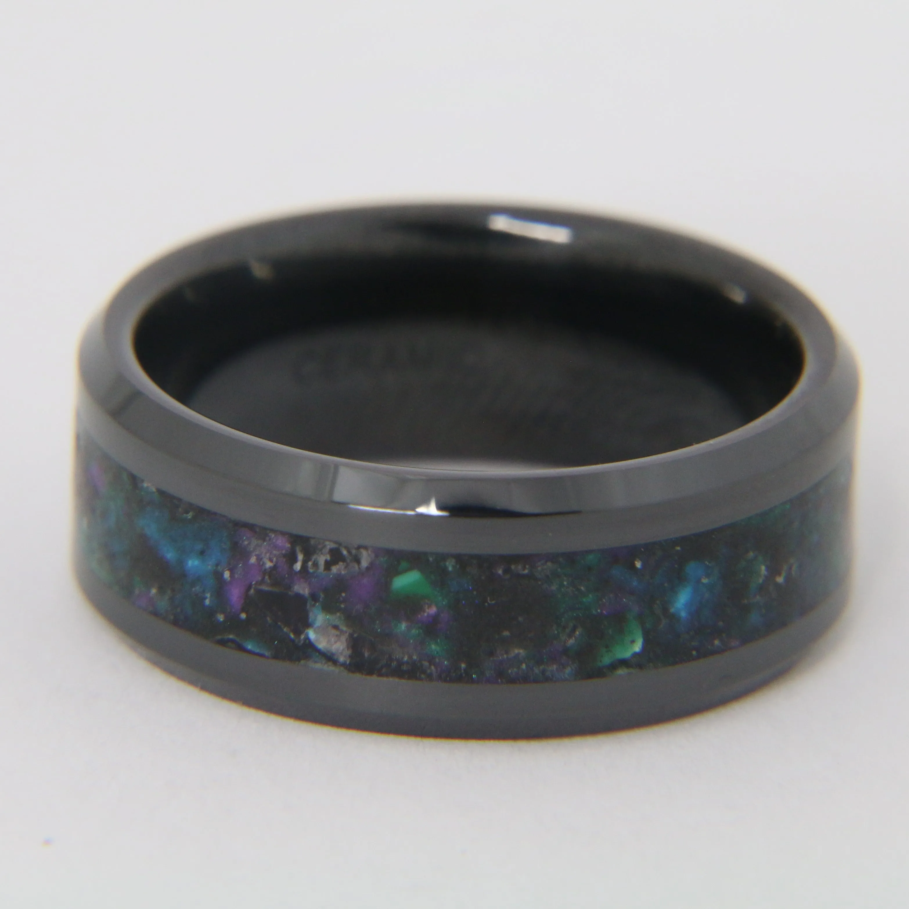 Deep Space Black Ceramic Glowstone Ring