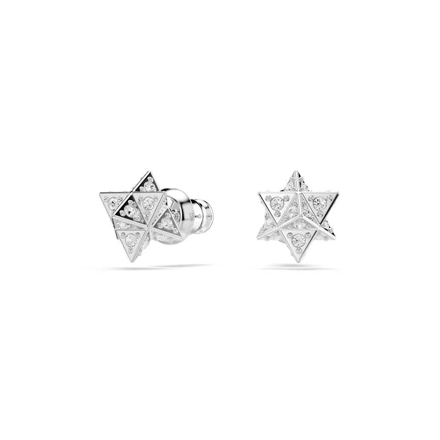 Dextera White Rhodium Plated Stud Earrings 5700322