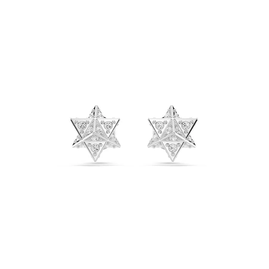 Dextera White Rhodium Plated Stud Earrings 5700322