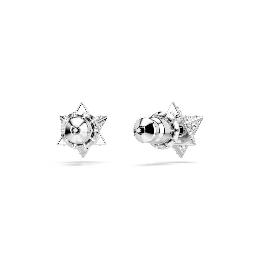 Dextera White Rhodium Plated Stud Earrings 5700322