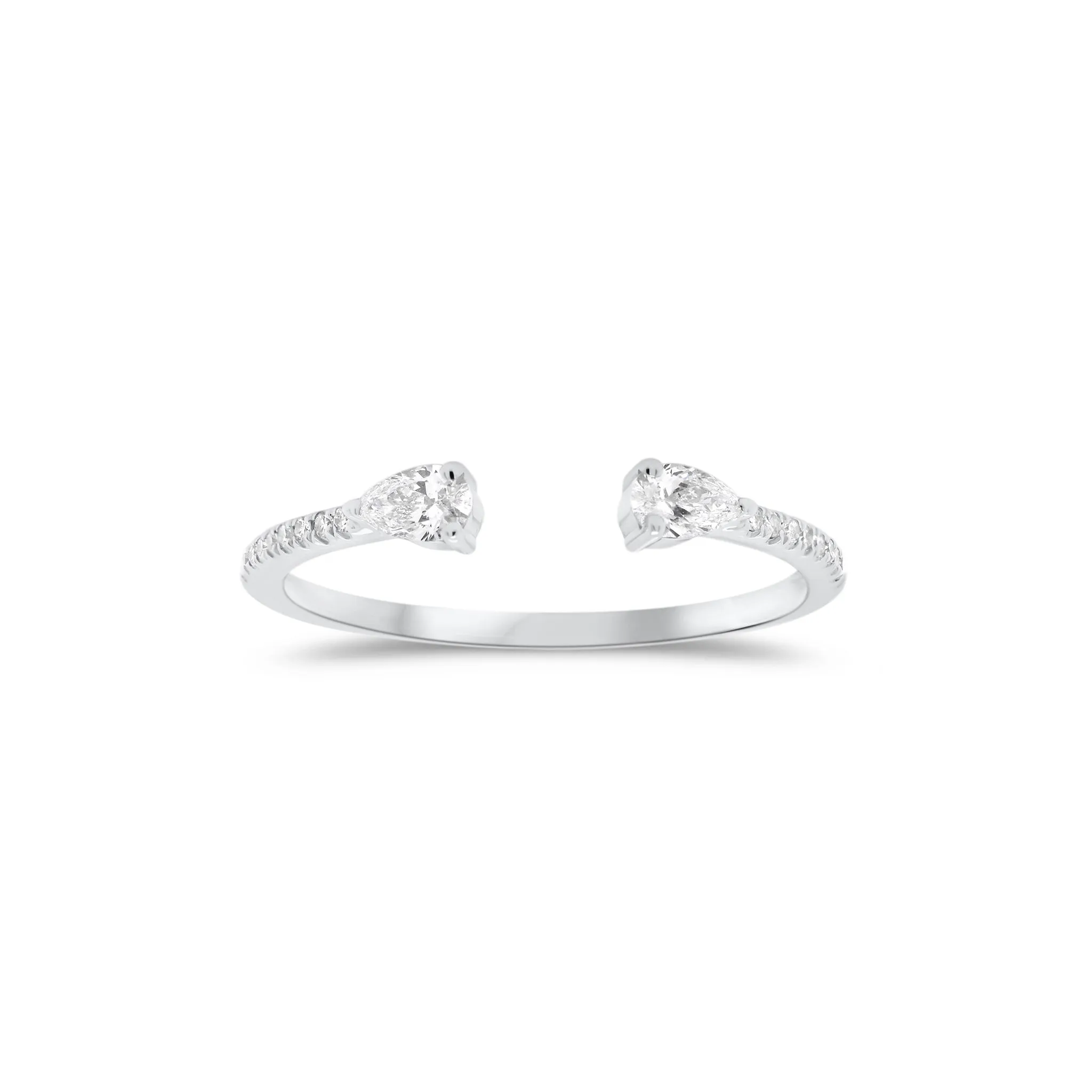 Diamond Stackable Open Pinky Ring