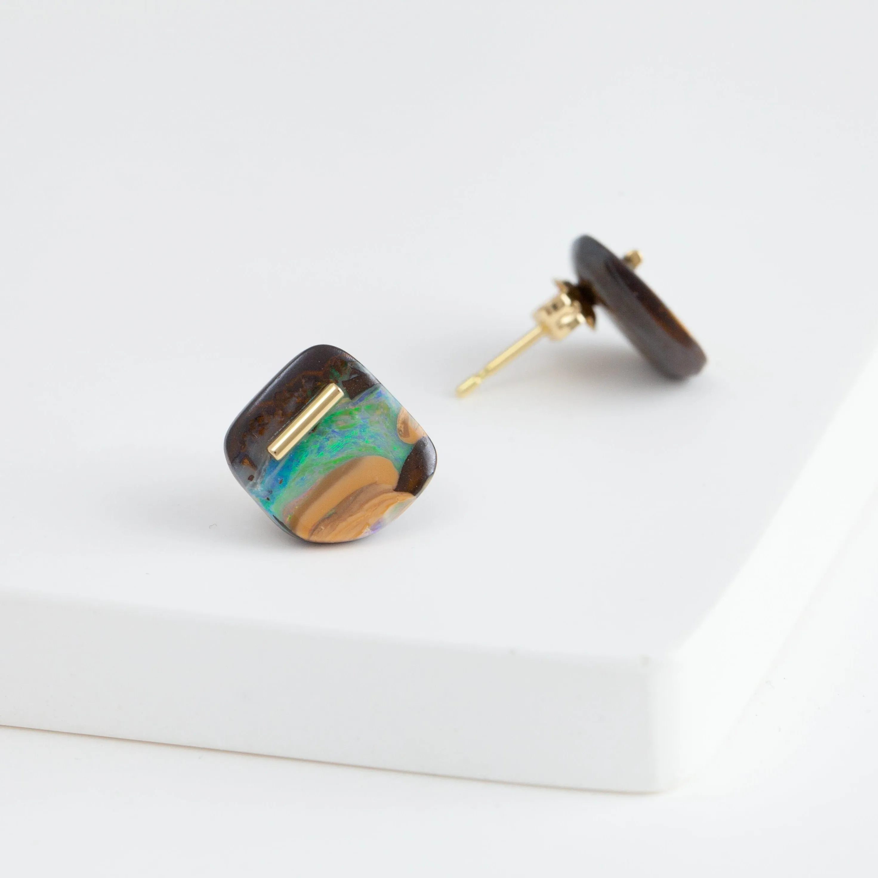 EDITIONS boulder opal small studs