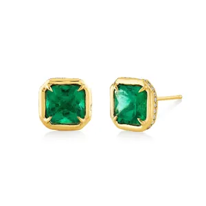 Emerald Radiant River Studs | Ready to Ship