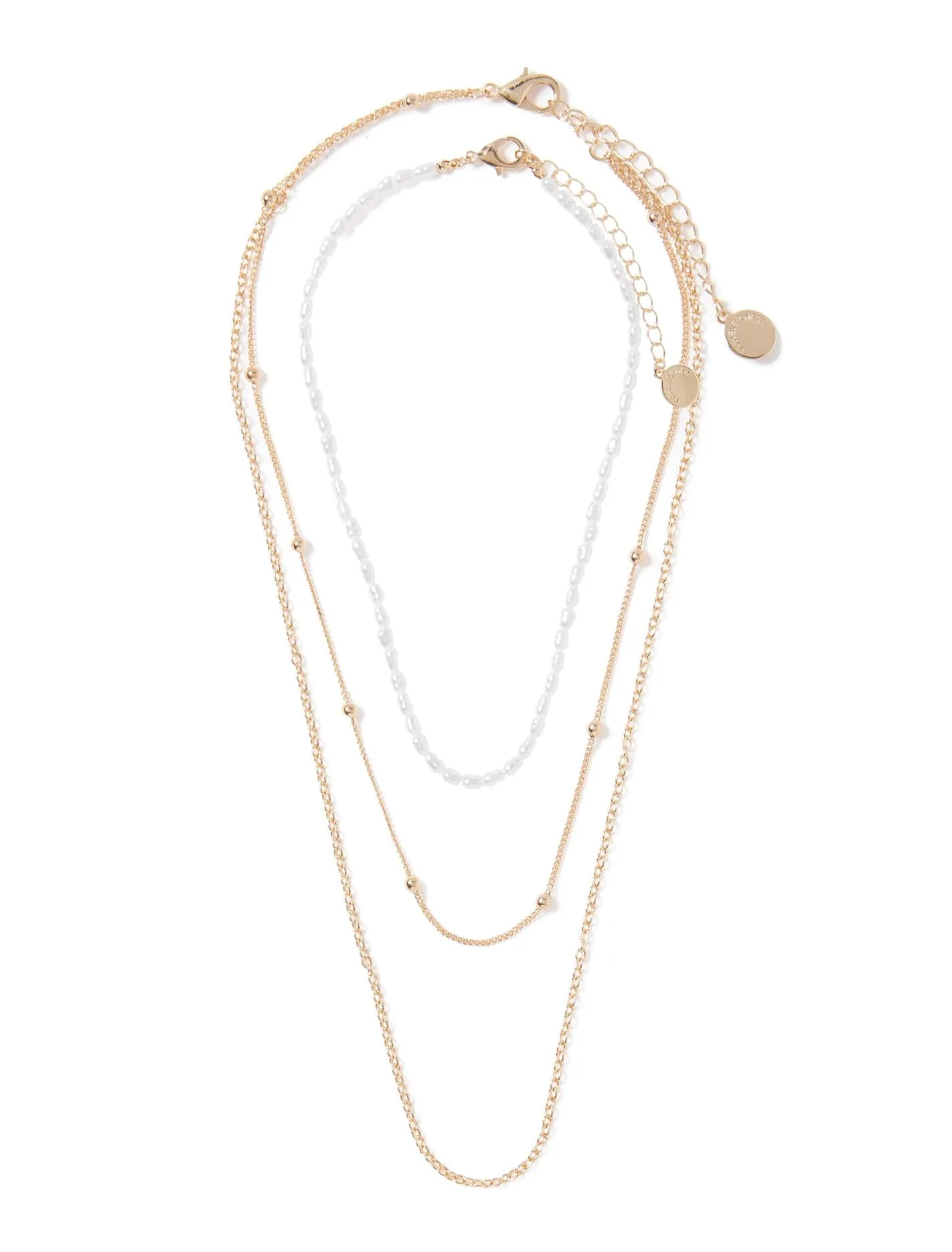 Enid Pearl & Layered Chain Necklace