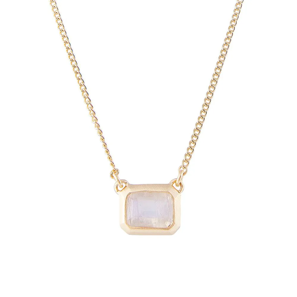 Fairley Rainbow Moonstone Deco Necklace