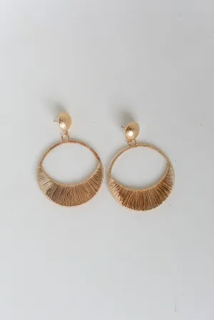 FINAL SALE - Nina Gold Statement Drop Earrings