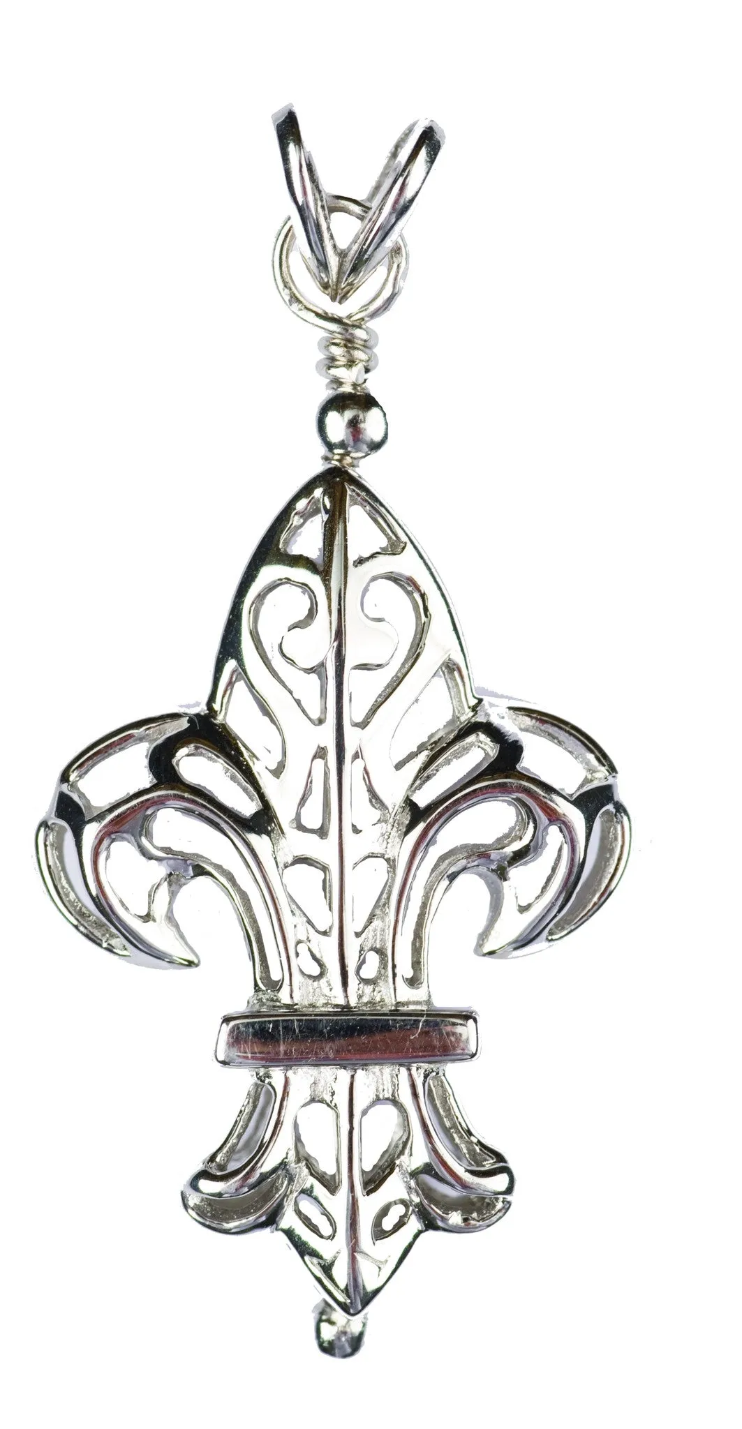 Fleur de Lis Silver Pendant