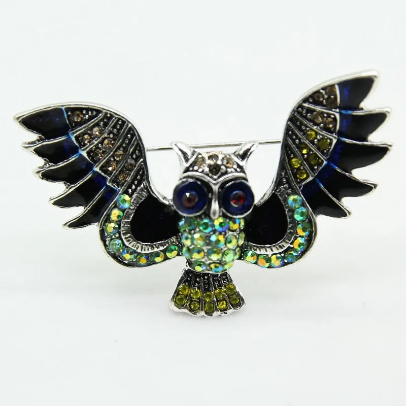 Flying Owl Brooch