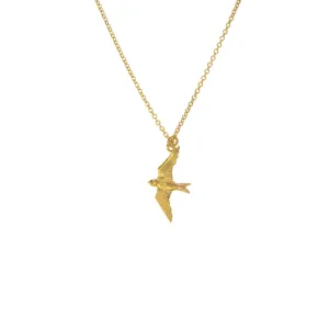 Flying Swallow Gold Plated Necklace