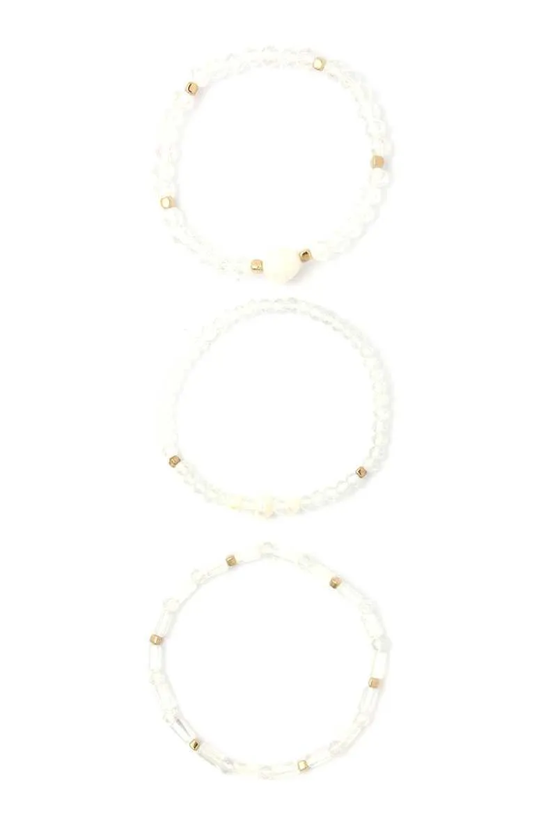 Fresh Water Pearl Beaded Stackable Bracelet Set