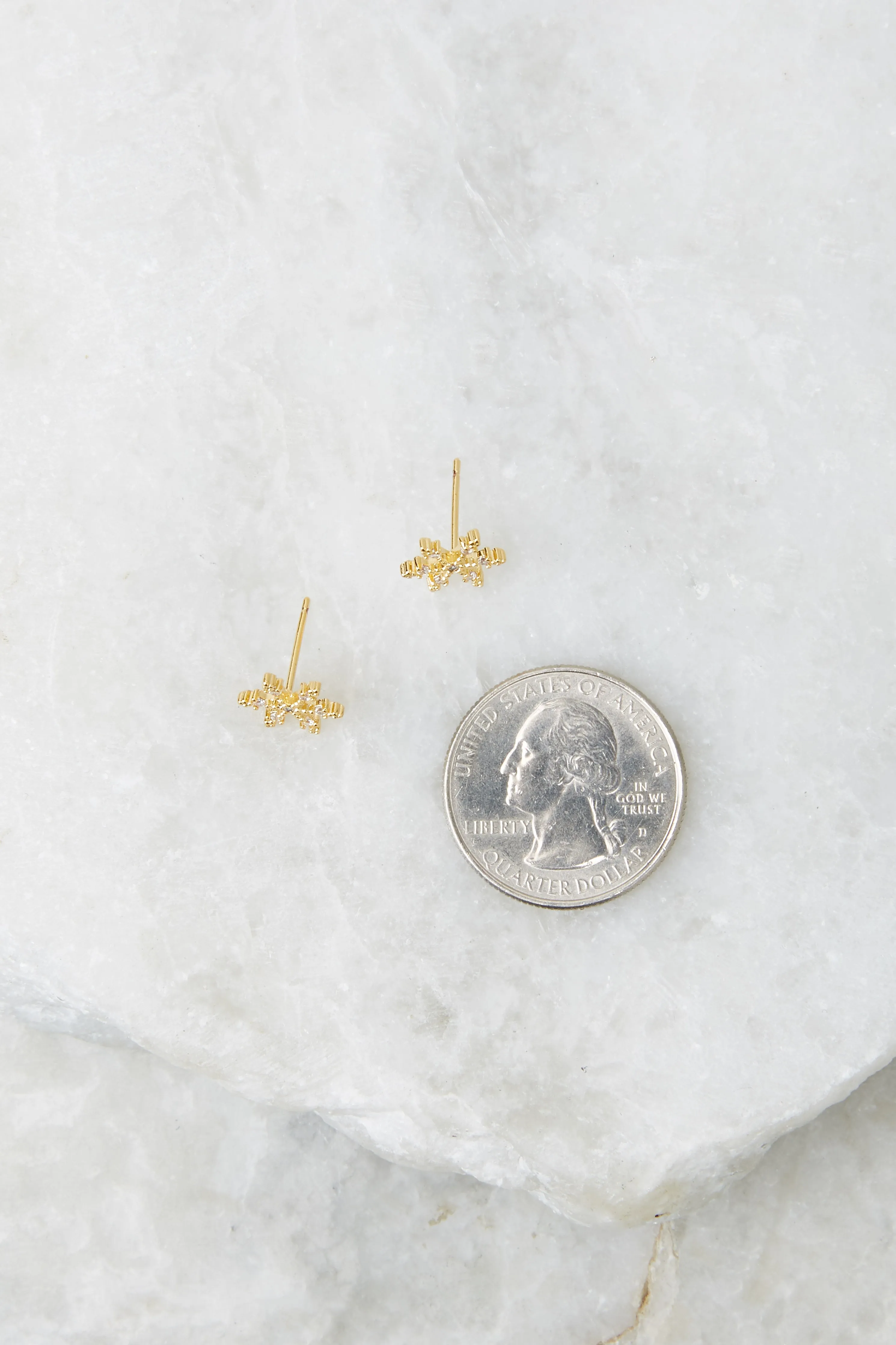 Frosty Morning Gold Earrings