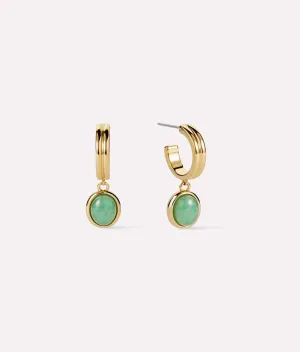 Gemstone Hoop Earrings - Dobby