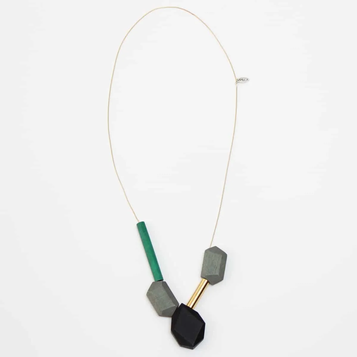 Geometric Mabel Necklace Green