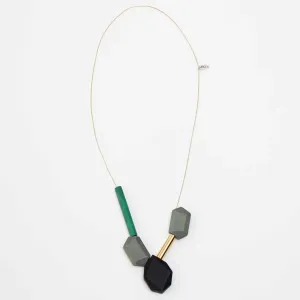 Geometric Mabel Necklace Green