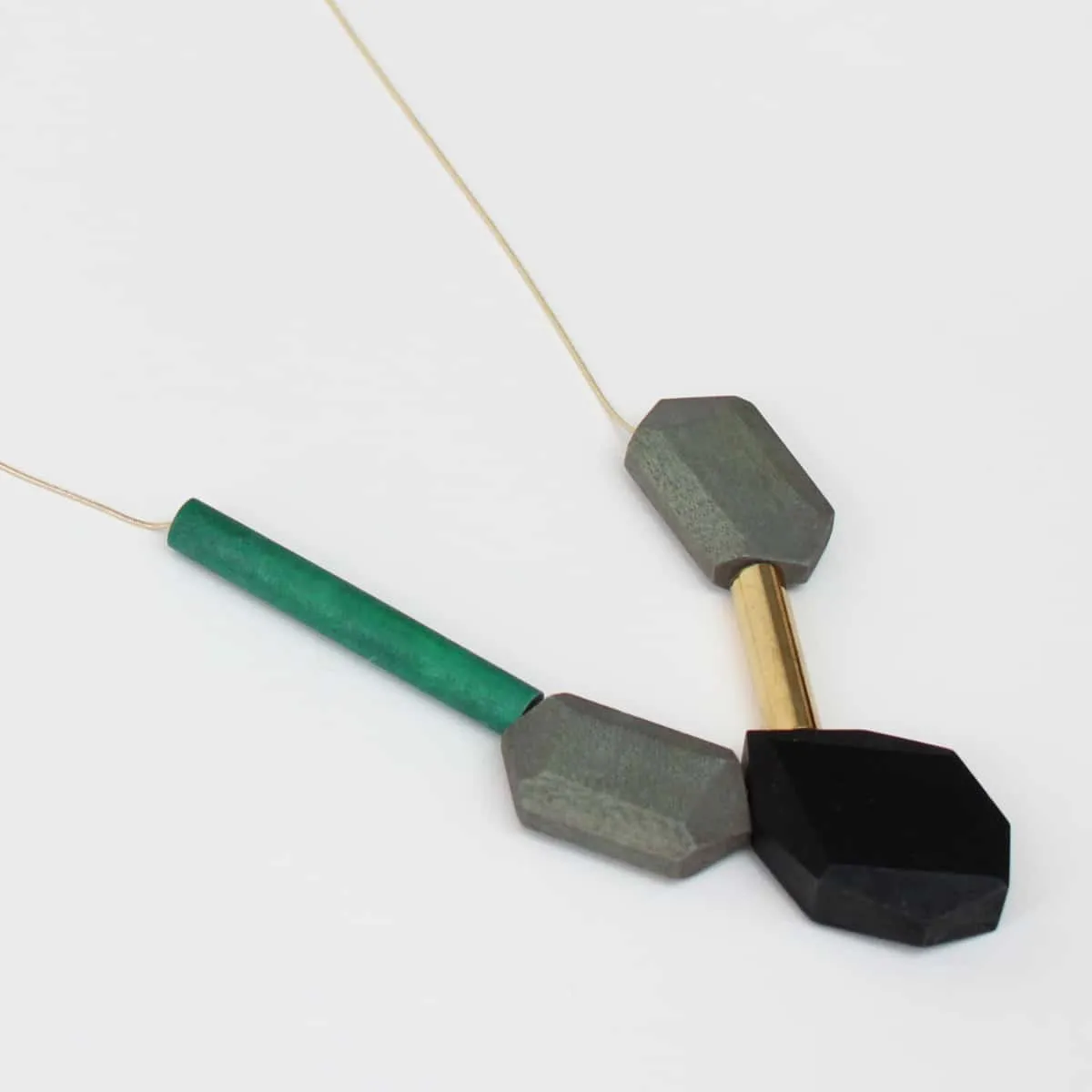 Geometric Mabel Necklace Green