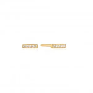 Gold Glam Bar Stud Earrings E037-01G