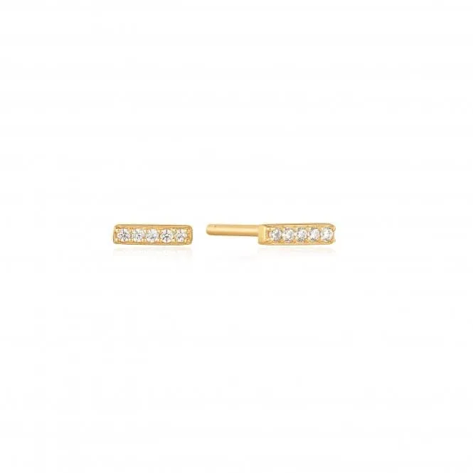 Gold Glam Bar Stud Earrings E037-01G