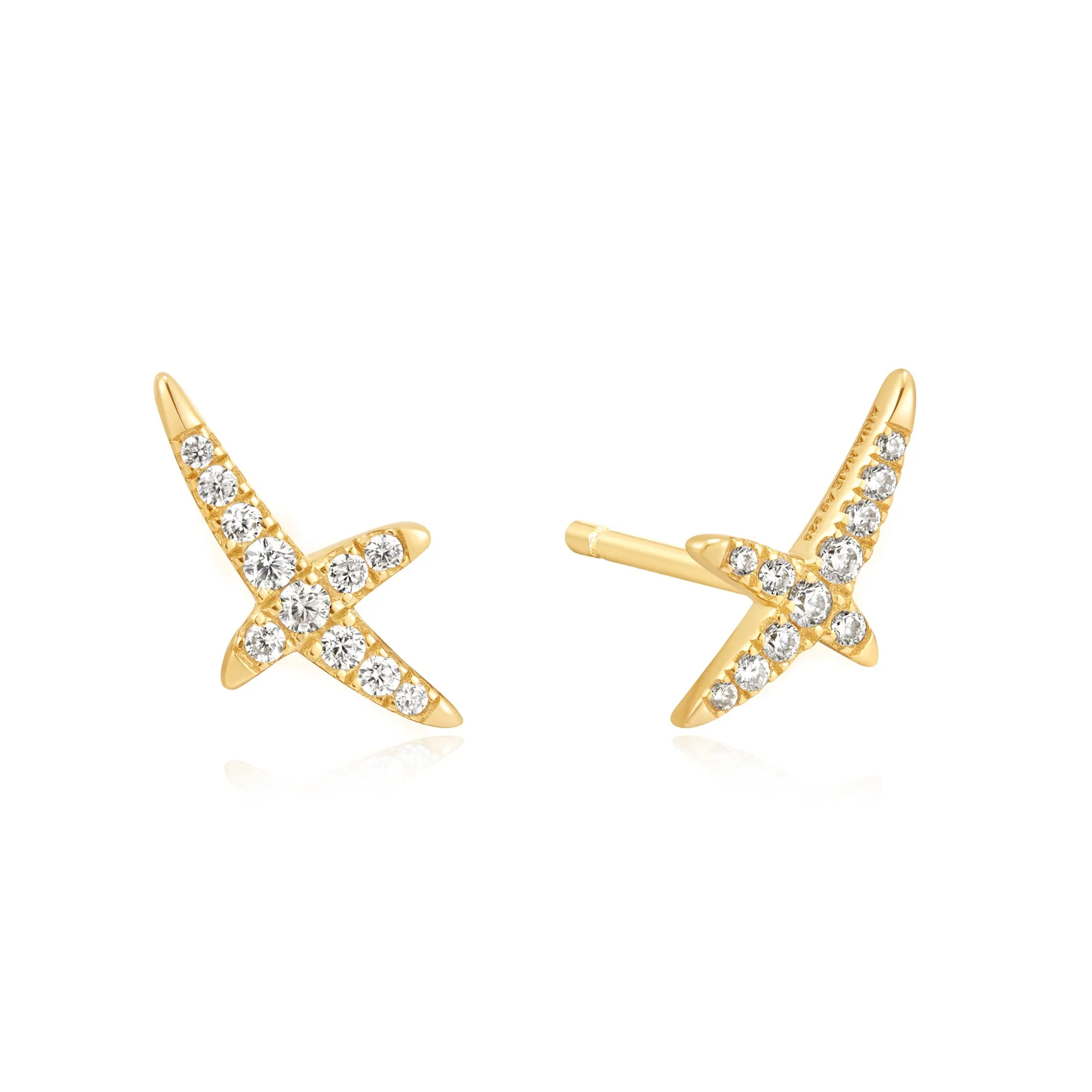 Gold Kiss Pavé Studs