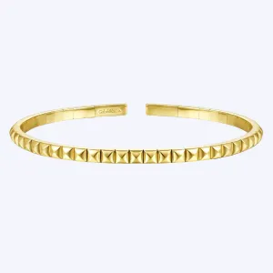 Gold Pyramid Cuff Bracelet