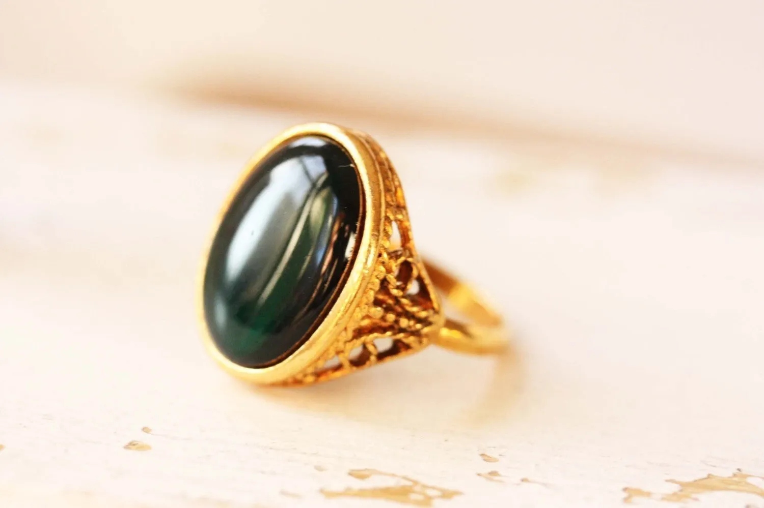 Green Resin Ring