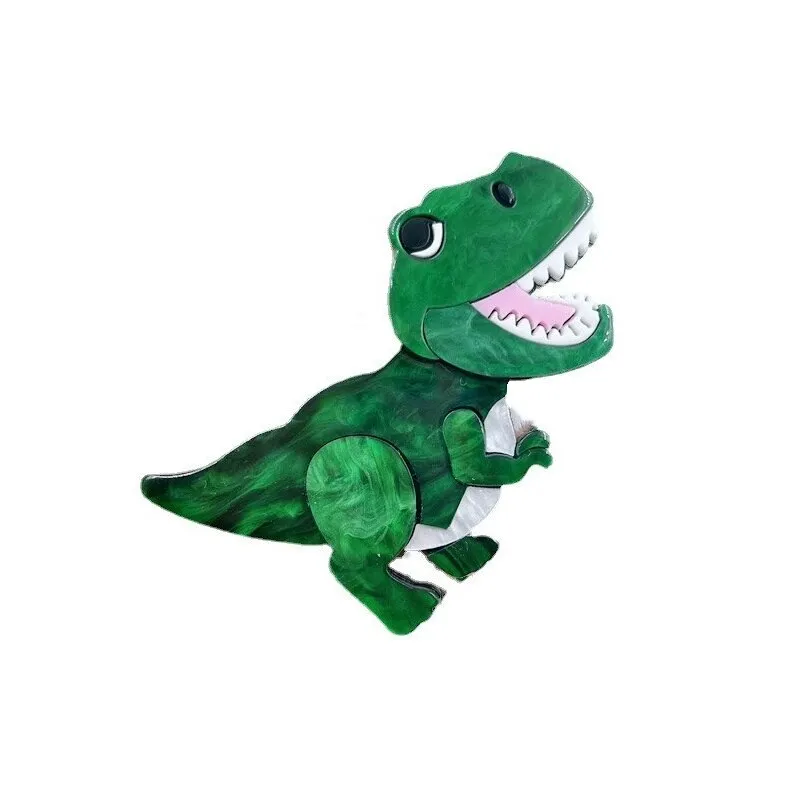 Green T-Rex Acrylic Brooch