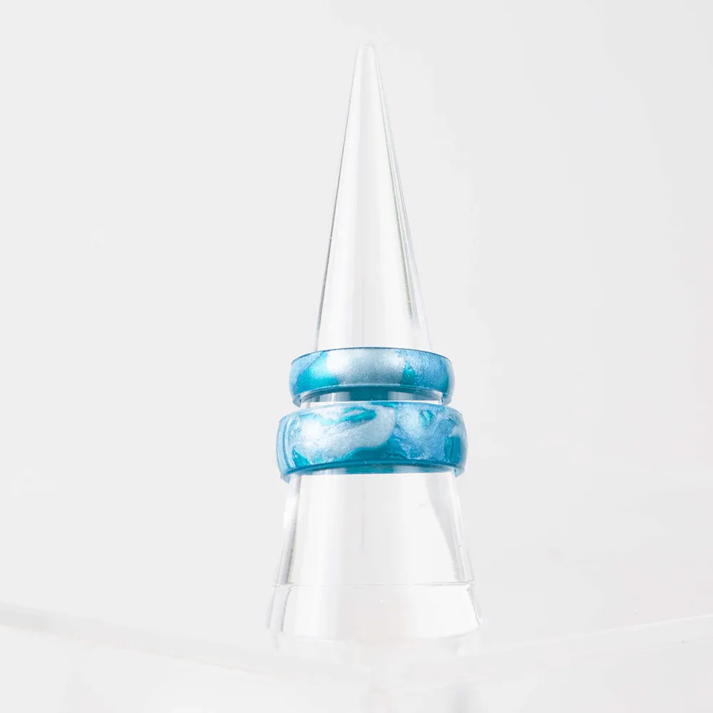 Handcrafted Thin Silicone Ring - Deep Sea