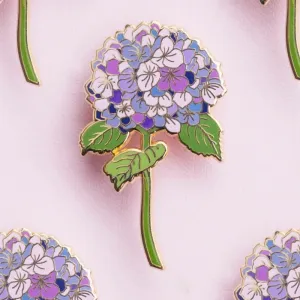 Hydrangea Enamel Pin