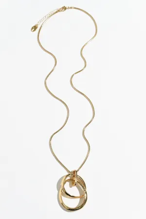 Ishana Gold Teardrop Pendant Necklace