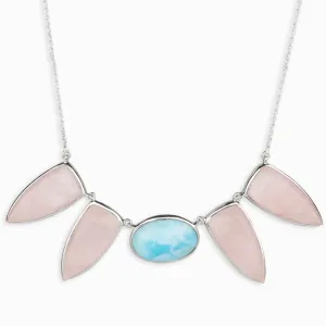 Larimar & Rose Quartz Necklace