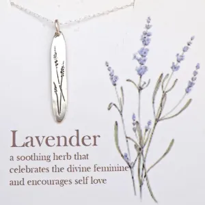 Lavender Botanical Amulet Necklace