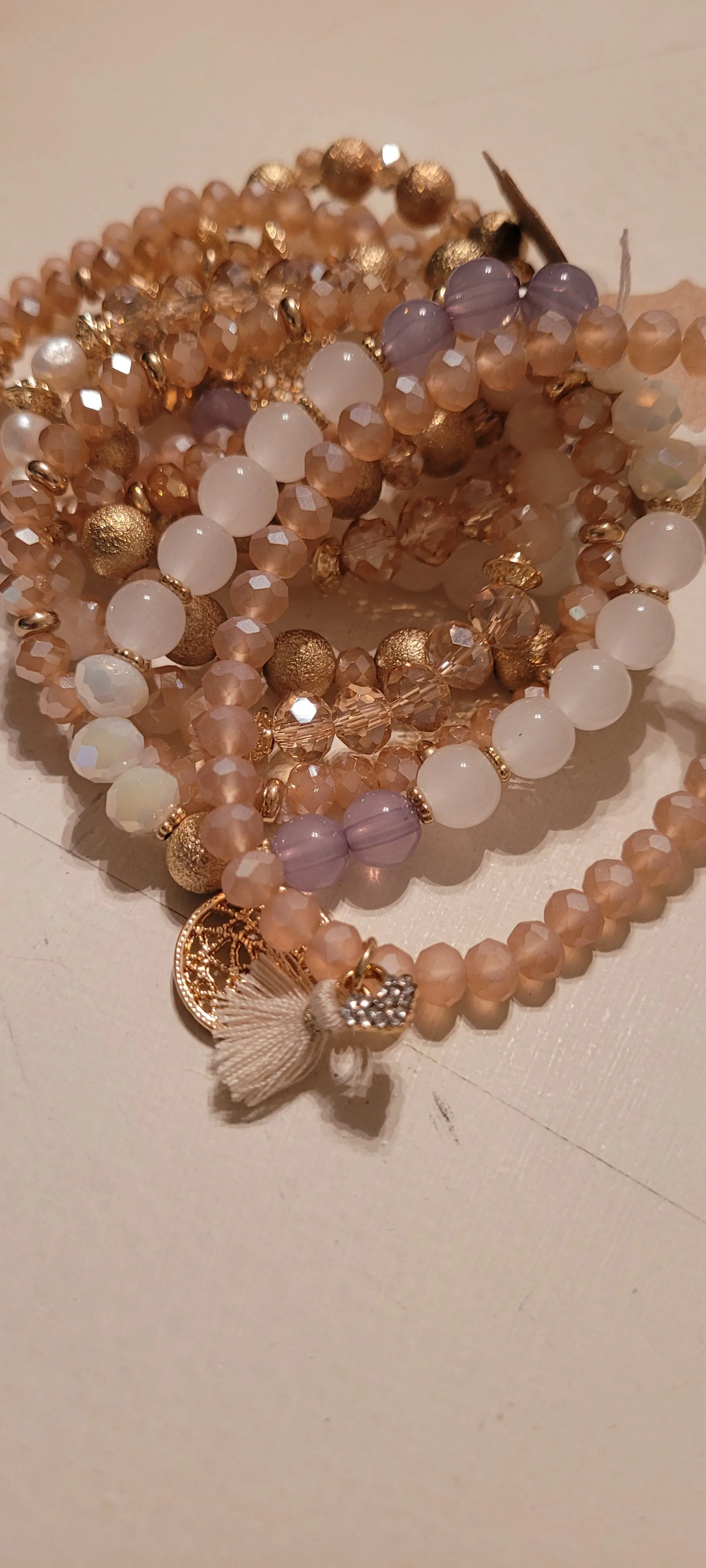 Lia Stackable - Peach Fuzz - Boho Bracelet