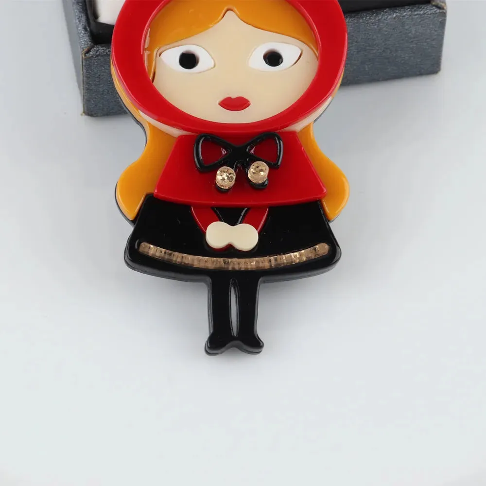 Little Red Riding Hood Acrylic Brooch