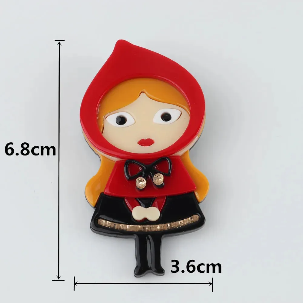 Little Red Riding Hood Acrylic Brooch