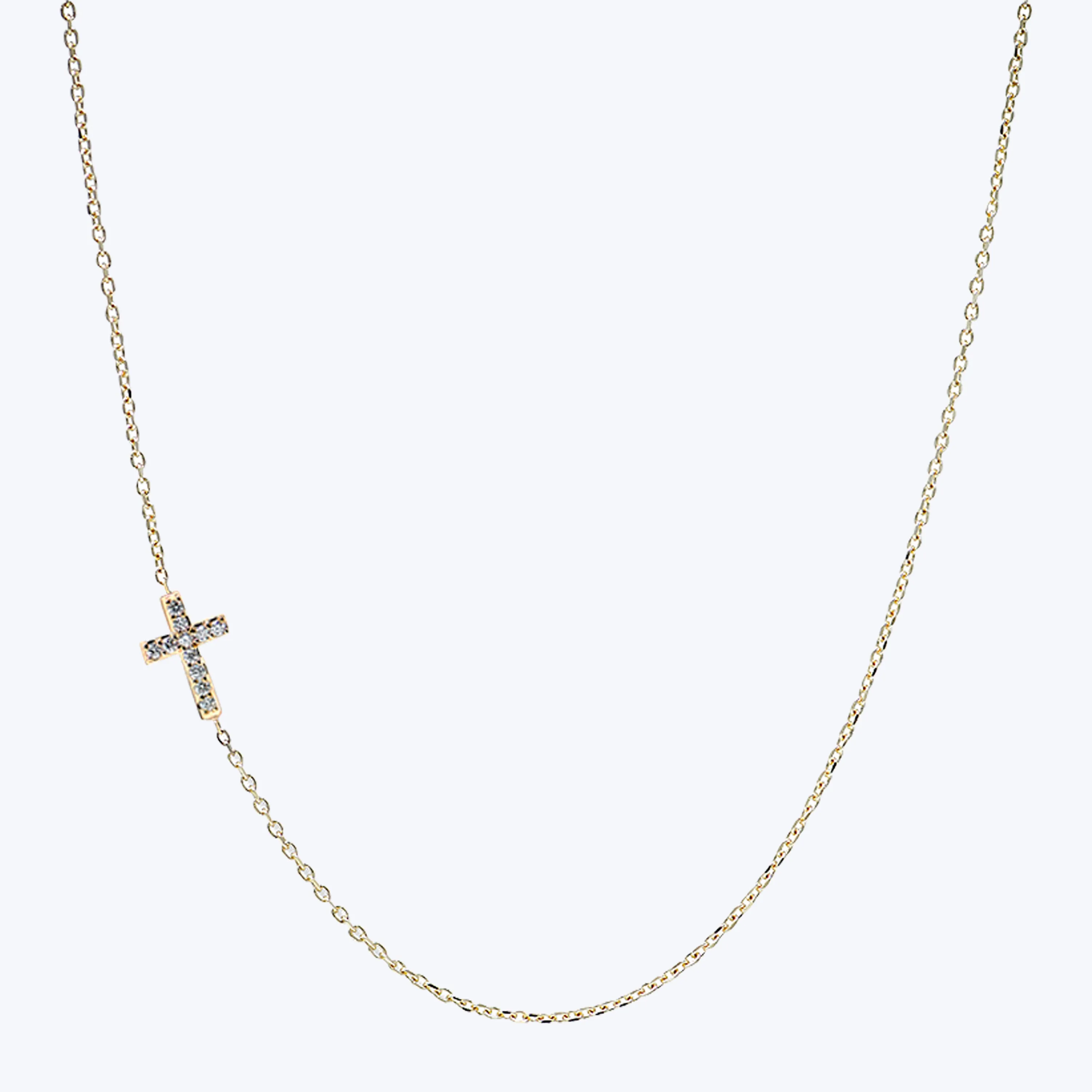 Love Letter Pave Cross Necklace