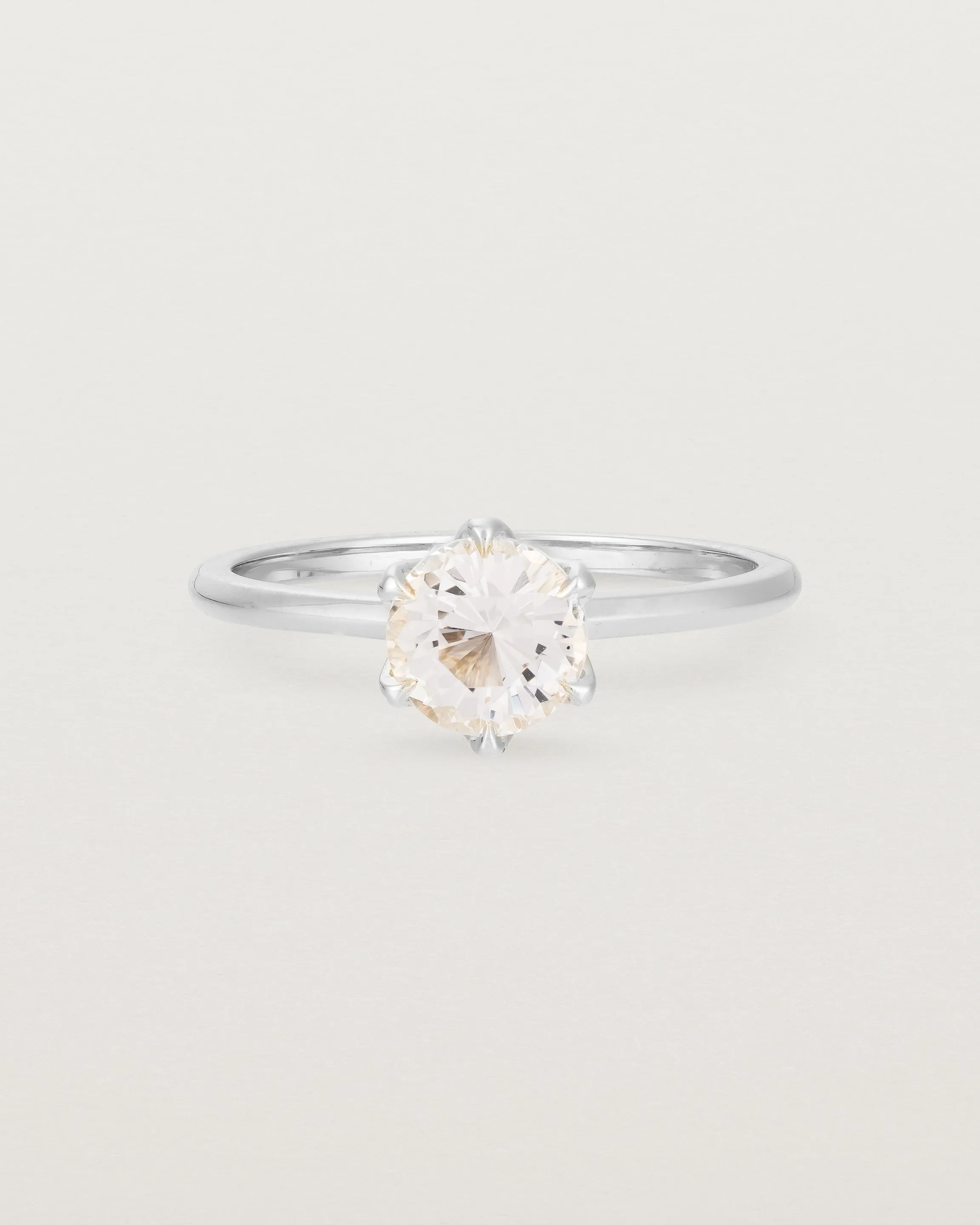 Mandala Solitaire Ring | Morganite & Diamonds