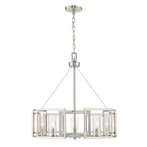 MARCO 5 LIGHT CHANDELIER, PEWTER