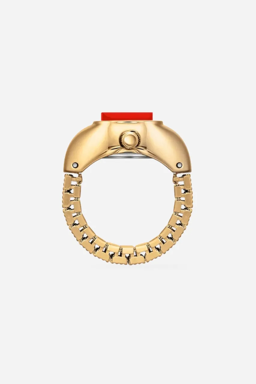 MEGHANI - Breda Nocturne Time Ring Deep Gold/Flame