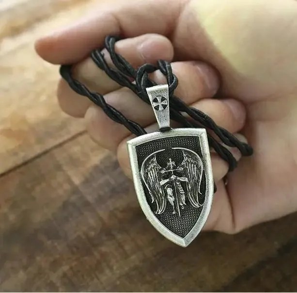 Men's Archangel St. Michael Wing Necklace Pendant Amulet