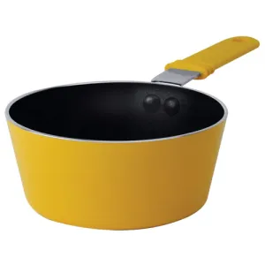 Mini Non-Stick Ceramic Saucepan, 0.3 Quart, Yellow - Ecolution