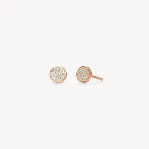 Mini Pavé Disc Stud Earrings