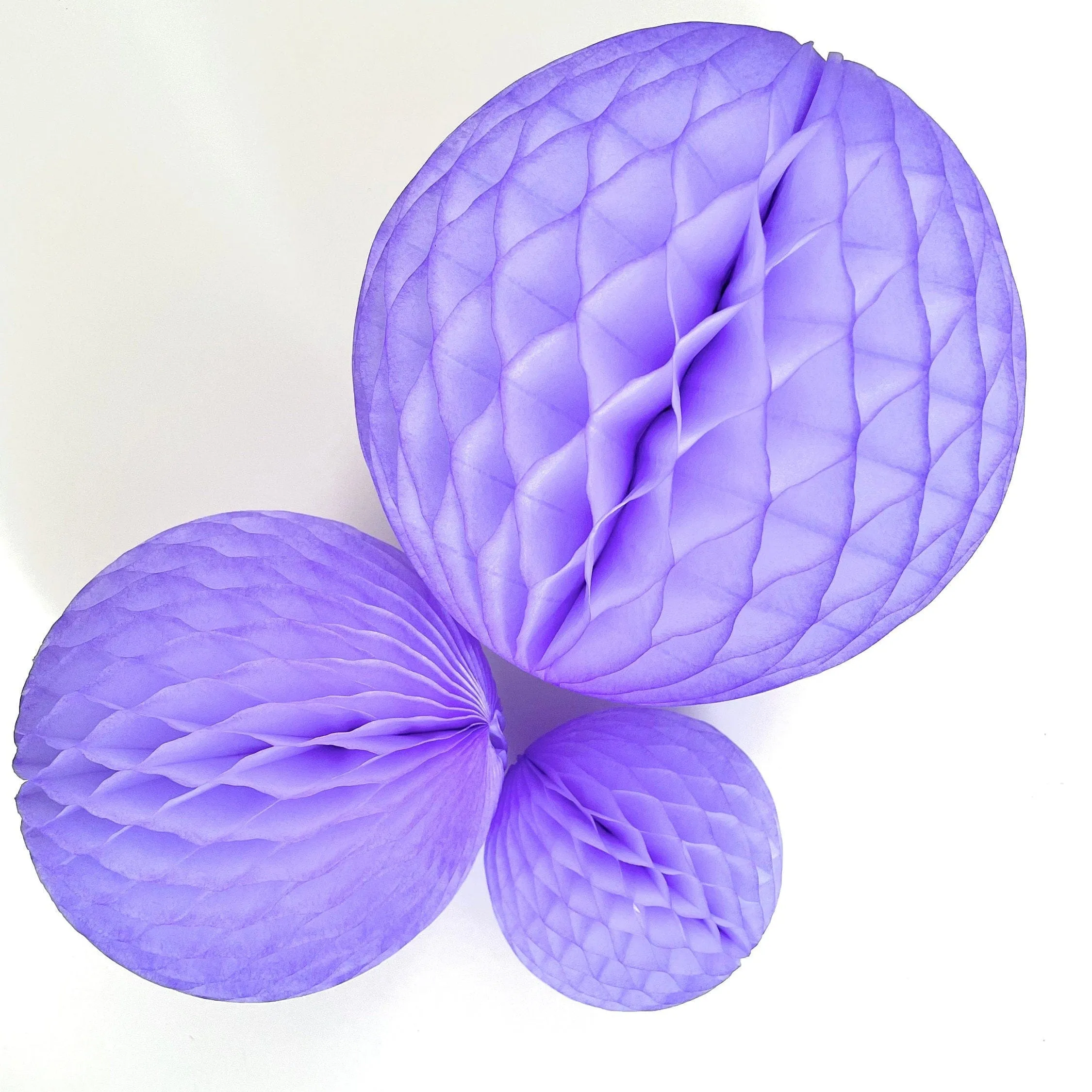 Mist paper honeycomb ball | Light Lavender Paper pom pom | violet party decor