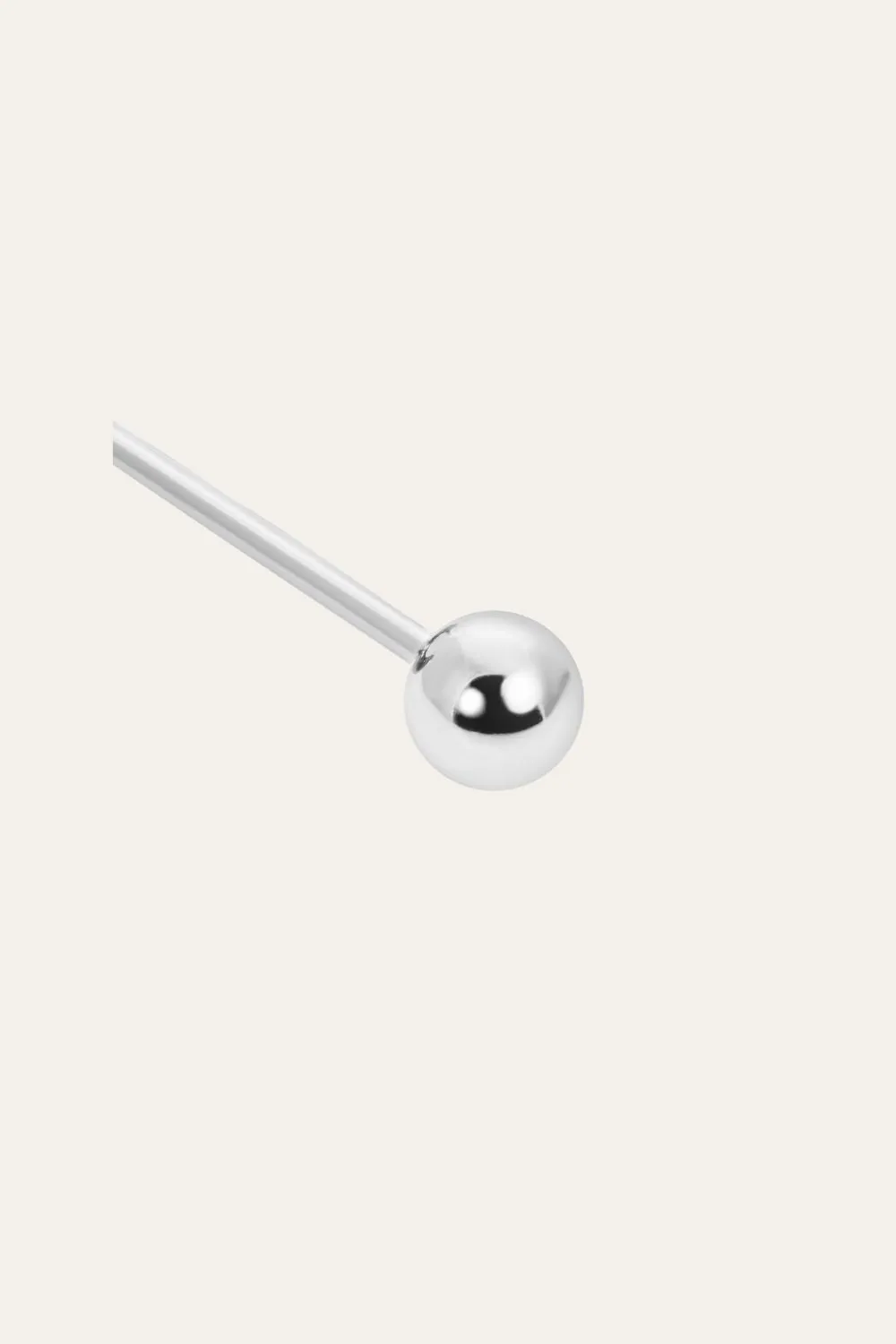 Moon sterling silver stud (ball screw)