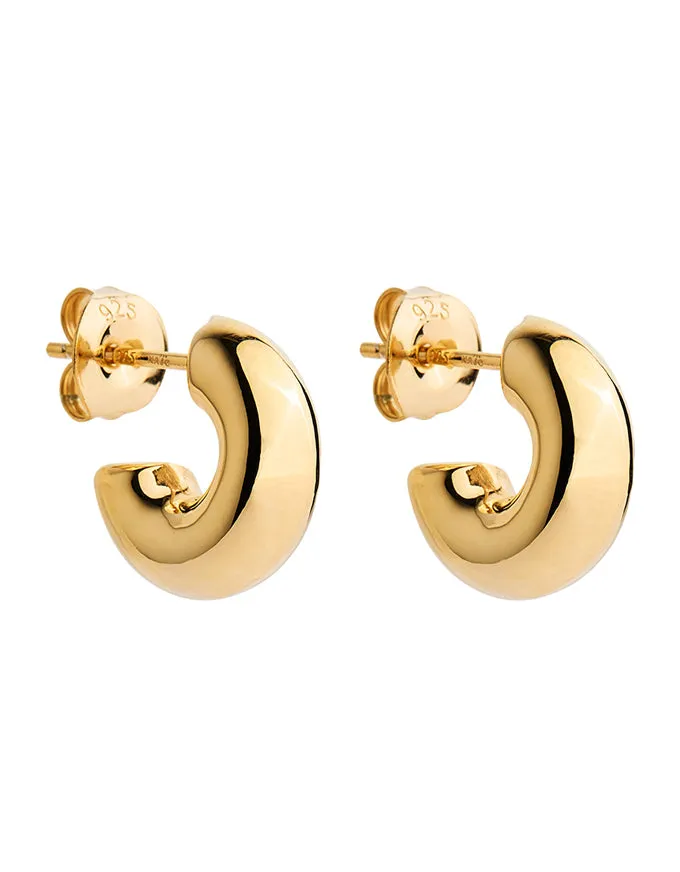 Moonbow Yellow Gold Stud Earring