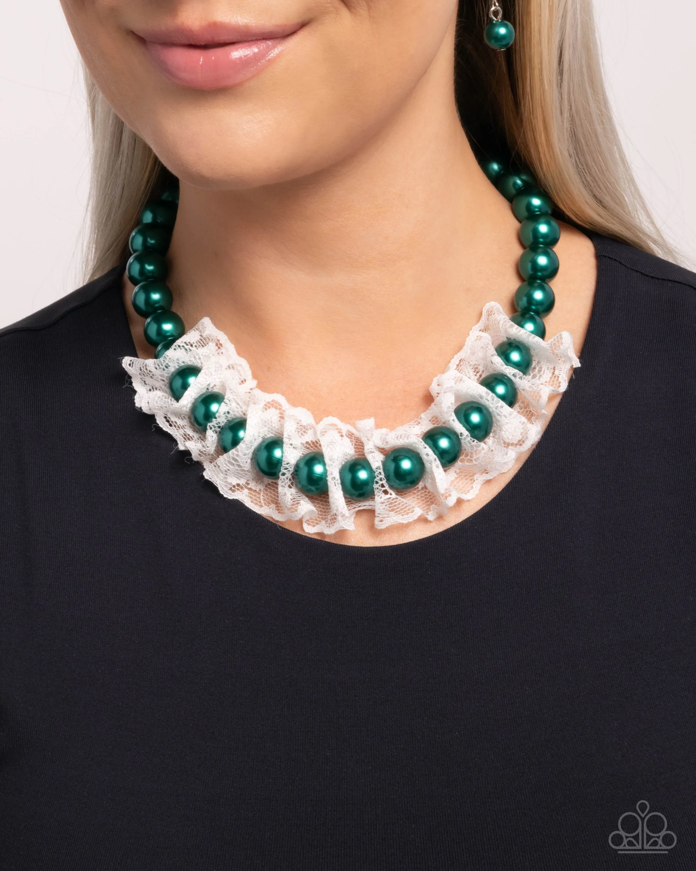 Necklaces Distinguished Desire - Green Pearl