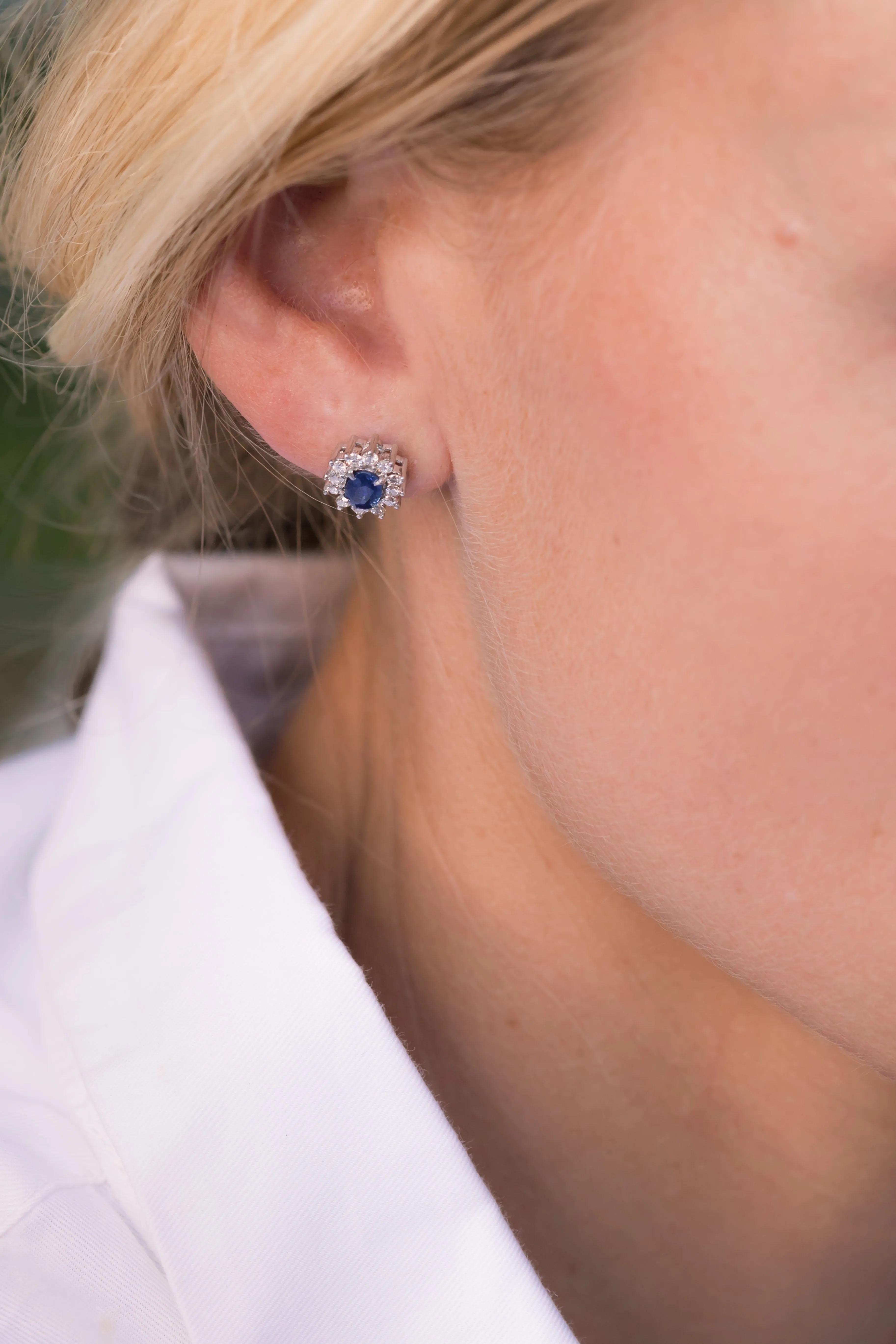 Neelima,Sapphire and Diamond Studs