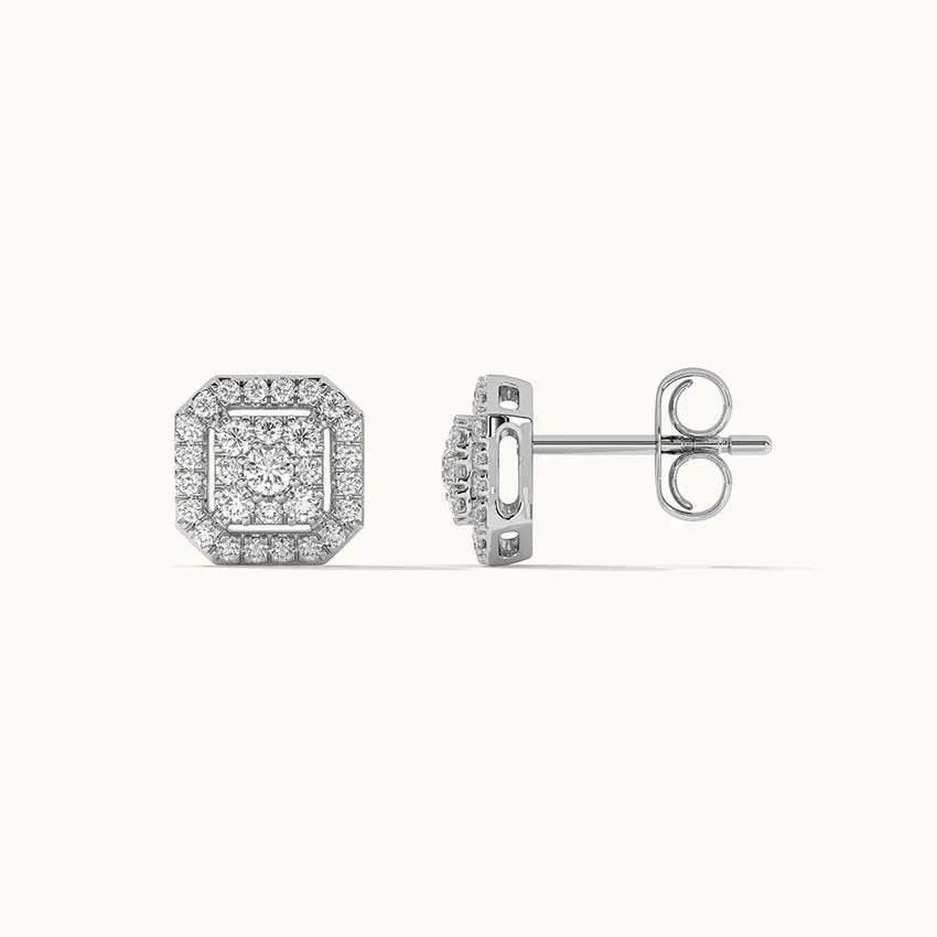 Octa Cluster Diamond Earrings