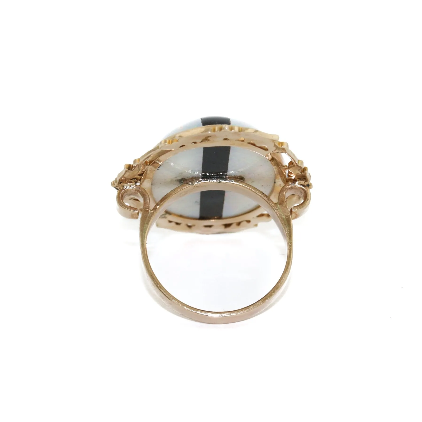 Opal x Jet x 10k Gold Ring 6