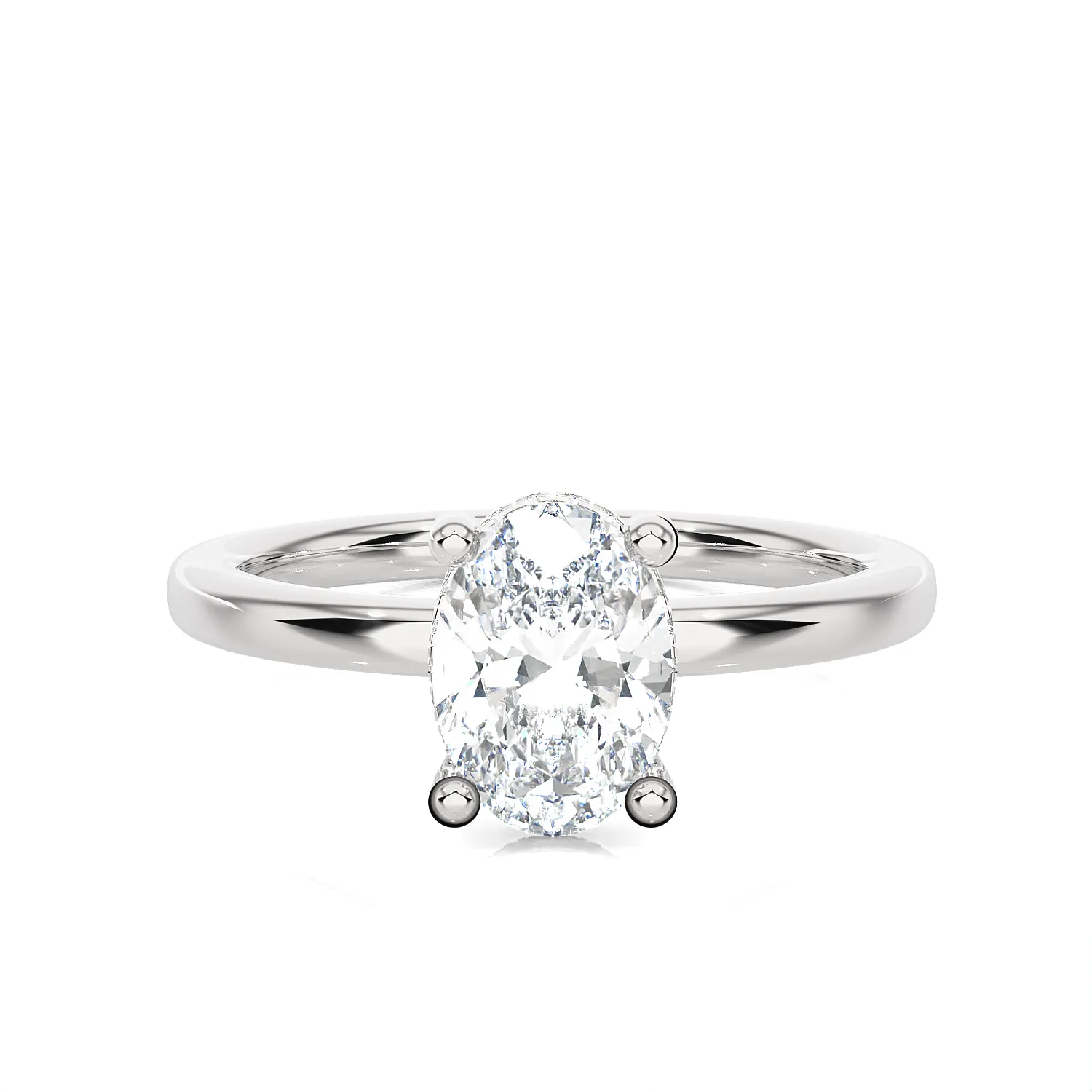 Oval Lab Grown Diamond Solitaire Engagement Ring