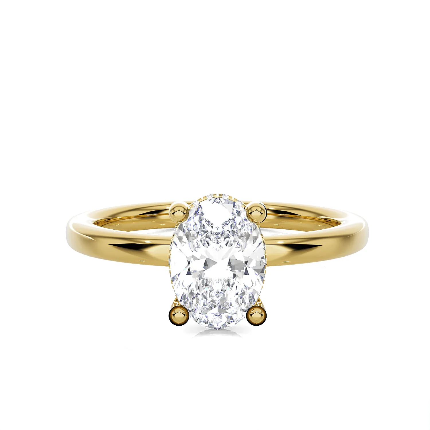 Oval Lab Grown Diamond Solitaire Engagement Ring