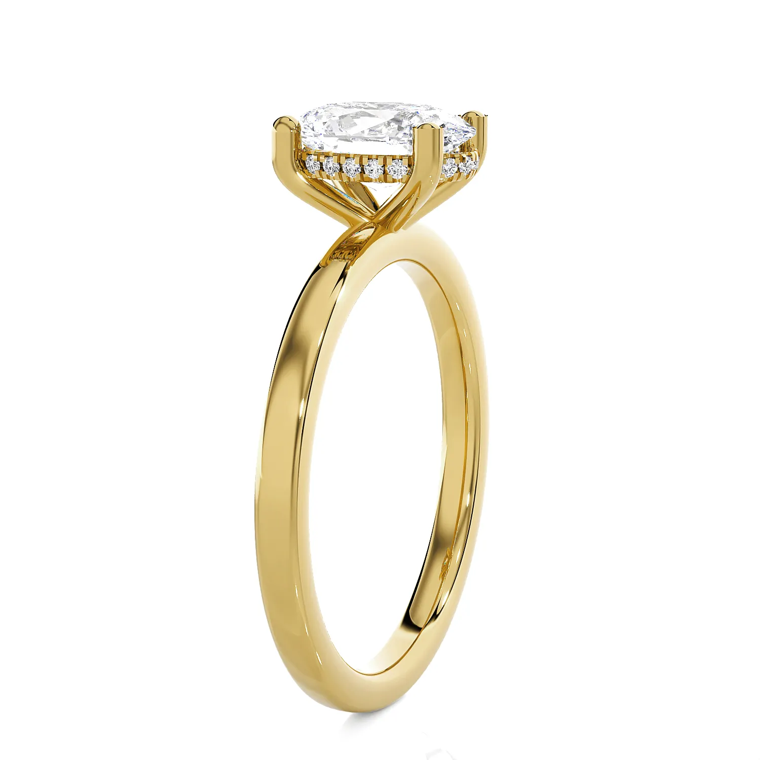 Oval Lab Grown Diamond Solitaire Engagement Ring